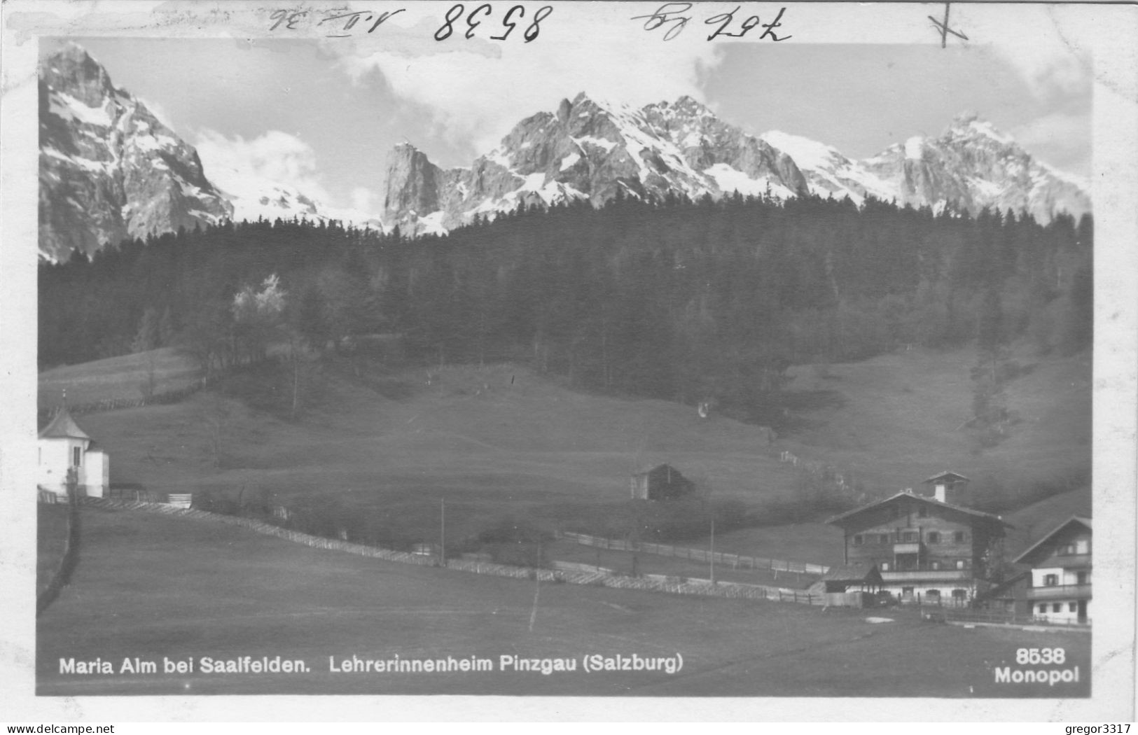 E2638) MARIA ALM Bei SAALFELDEN - Lehrerinnenheim PINZGAU - Salzburg - Schöne Alte FOTO AK - Saalfelden