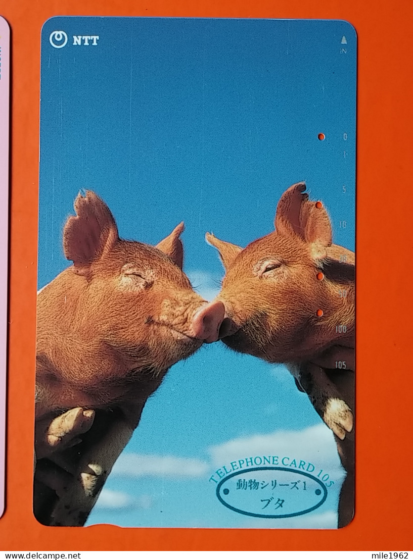 T-166 - JAPAN -JAPON, NIPON, TELECARD, PHONECARD, Animal,  NTT JP 231-148 Pig Porc - Japon