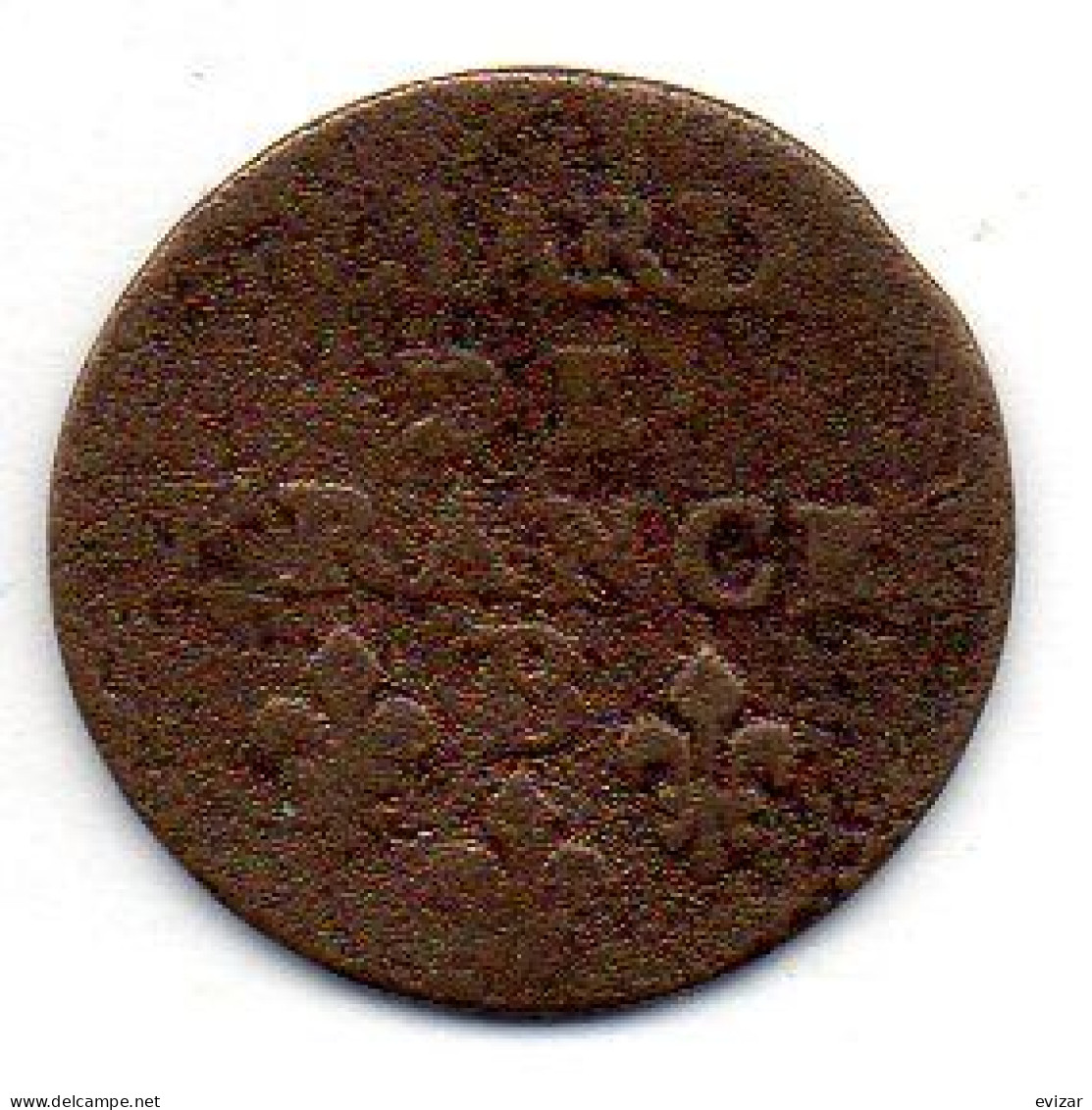 FRANCE, 1 Liard, Copper, Year 1655-B, KM # 192.2 - 1643-1715 Louis XIV The Great