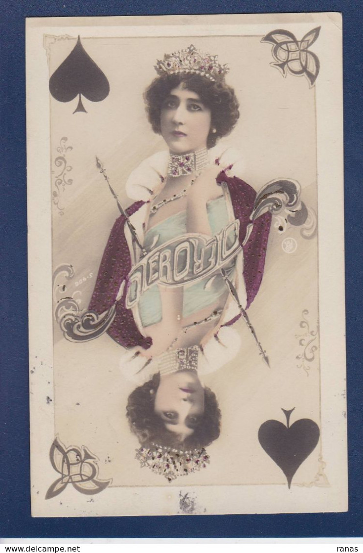 CPA Jeu De Cartes Carte à Jouer Circulé Surréalisme Otéro - Playing Cards