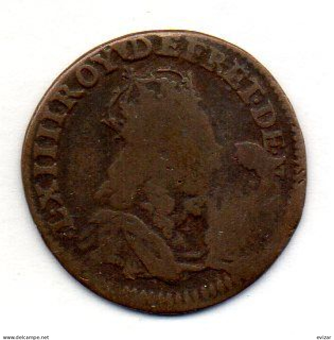 FRANCE, 1 Liard, Copper, Year 1655-C, KM # 192.4 - 1643-1715 Louis XIV Le Grand