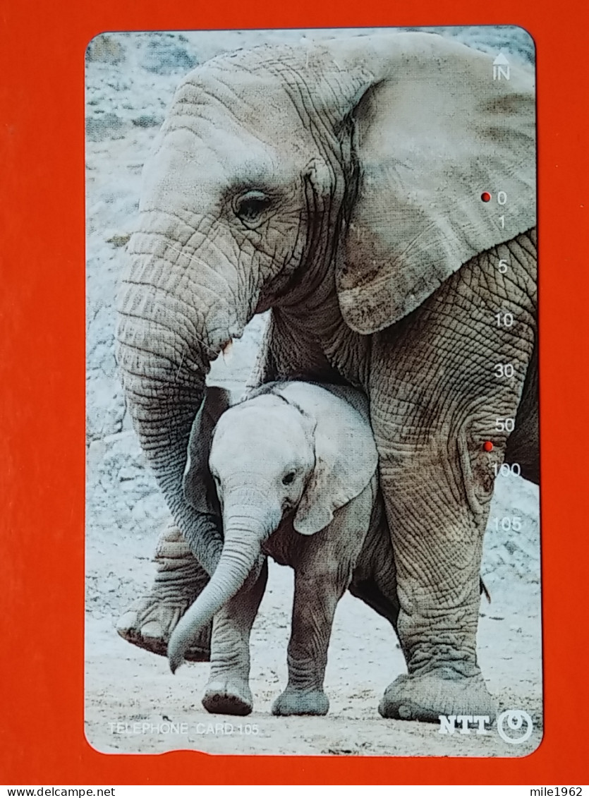 T-168 - JAPAN -JAPON, NIPON, TELECARD, PHONECARD, Animal,  NTT JP 231-251 Elephant - Altri & Non Classificati