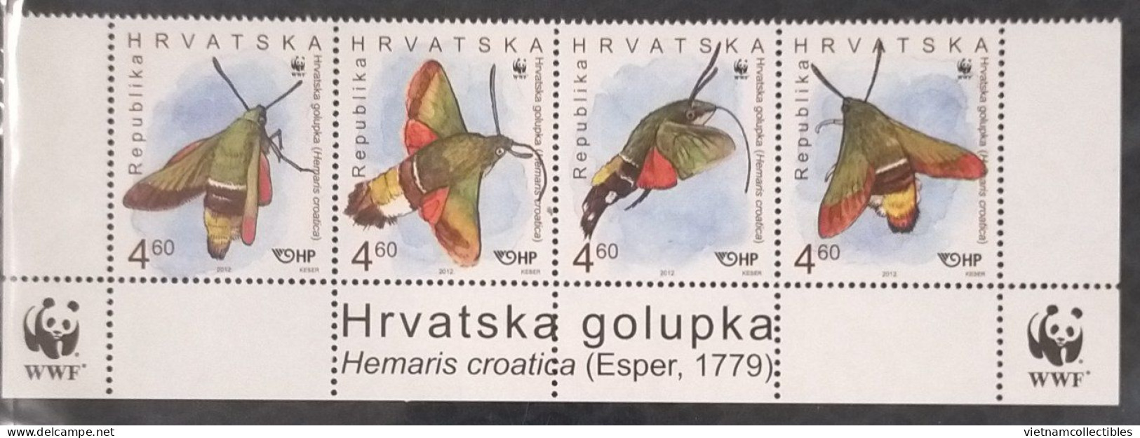 (WWF-506) WWF W.W.F. Croatia Croatian Hawk-mooth MNH Perf Stamps 2012 - Other & Unclassified