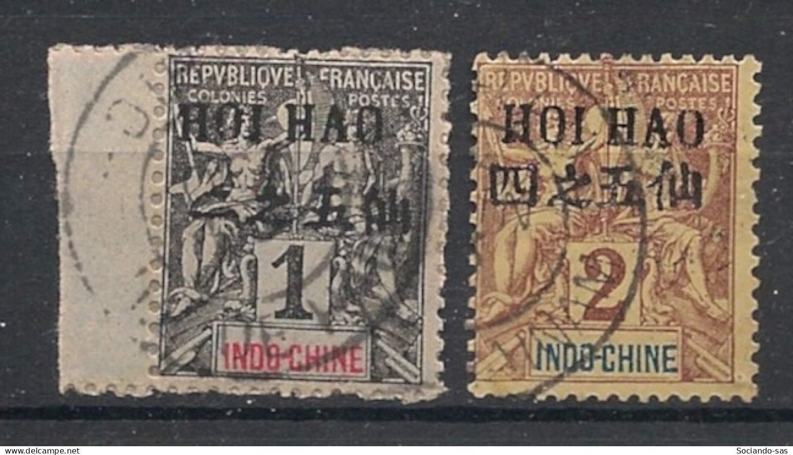 HOI-HAO - 1903-04 - N°YT. 16 Et 17 - Type Groupe 1c / 2c - Oblitéré / Used - Usati