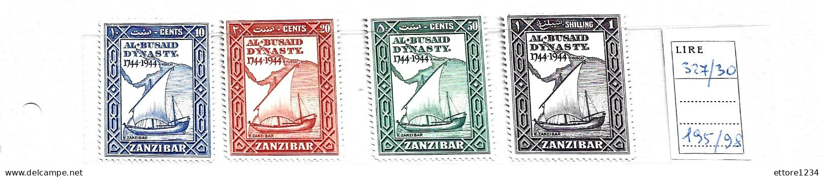 Zanzibar 1944  Nuovi Mnh** - Zanzibar (1963-1968)