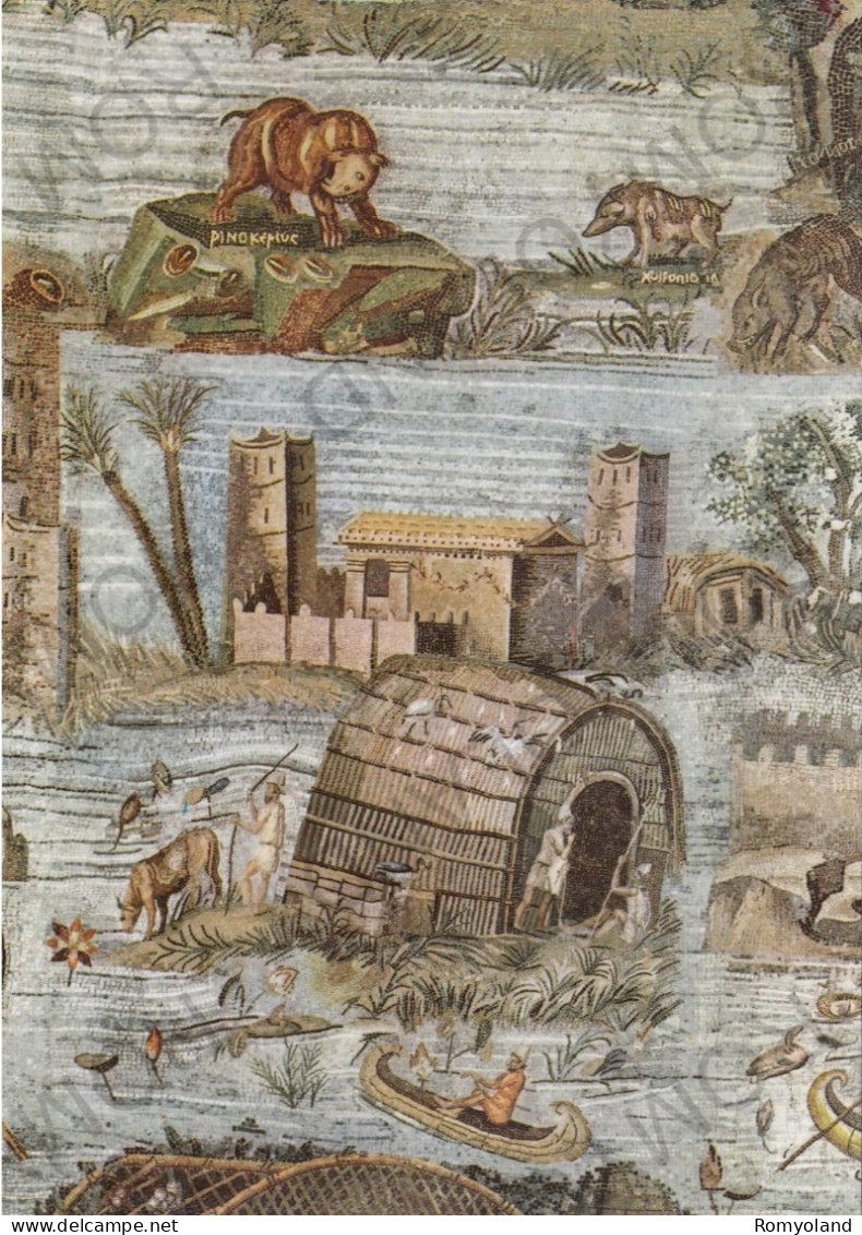 CARTOLINA  PALESTRINA,ROMA,LAZIO-CAPANNA DI PASTORI-MOSAICO DEL NILO (MUSEO NAZIONALE PRENESTINO)-NON VIAGGIATA - Museums