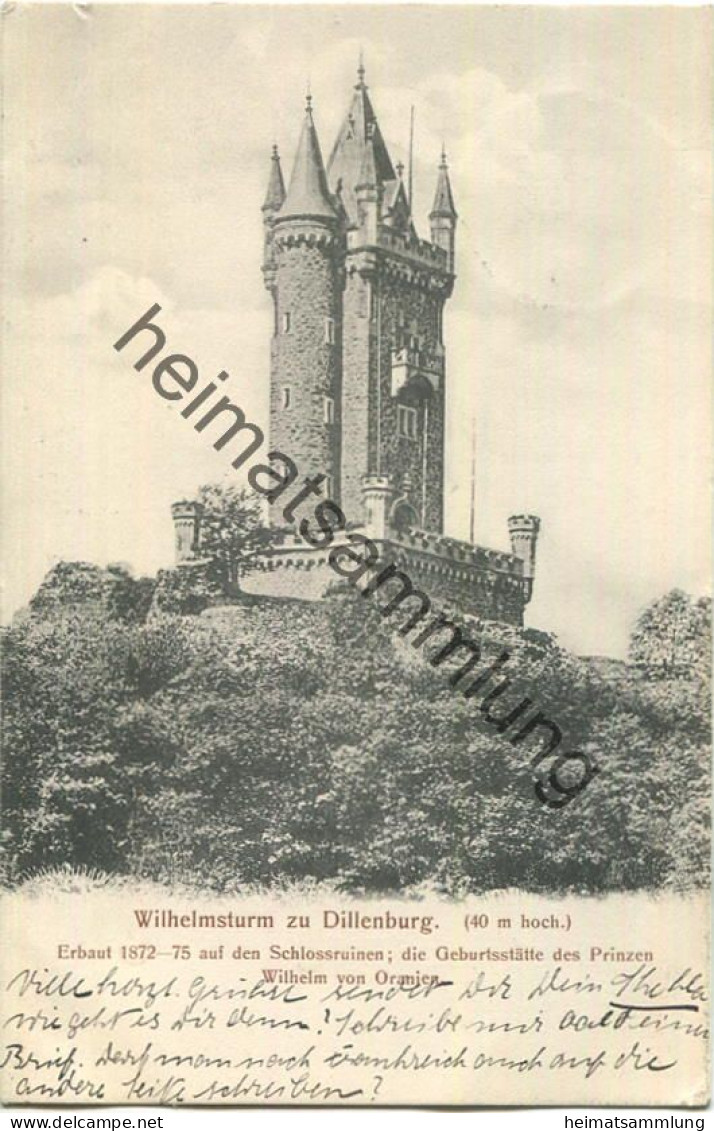 Dillenburg - Wilhelmturm - Verlag Gebr. Richter Dillenburg Gel. 1903 - Dillenburg