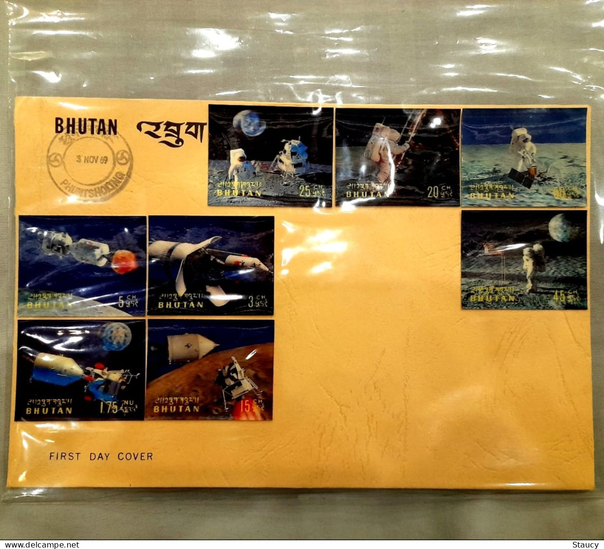 BHUTAN 1969 COLLECTION of 3d APOLLO XI Brochure+ Souvenir Sheet+ 6 off FDC's+agency FDC+ 3 agency SS FDC+ 3 Regd Covers