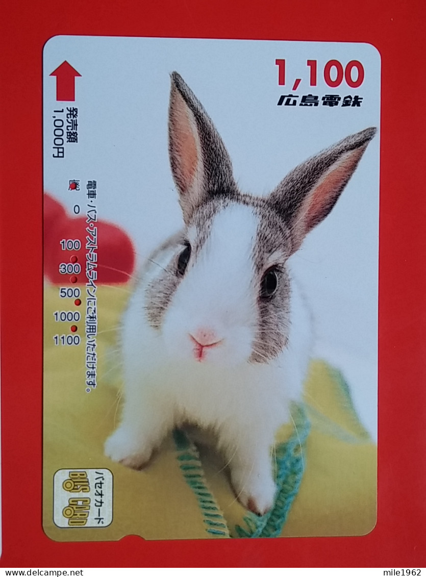 T-179 - JAPAN -JAPON, NIPON, Carte Prepayee -  Rabbit. Lapin - Rabbits