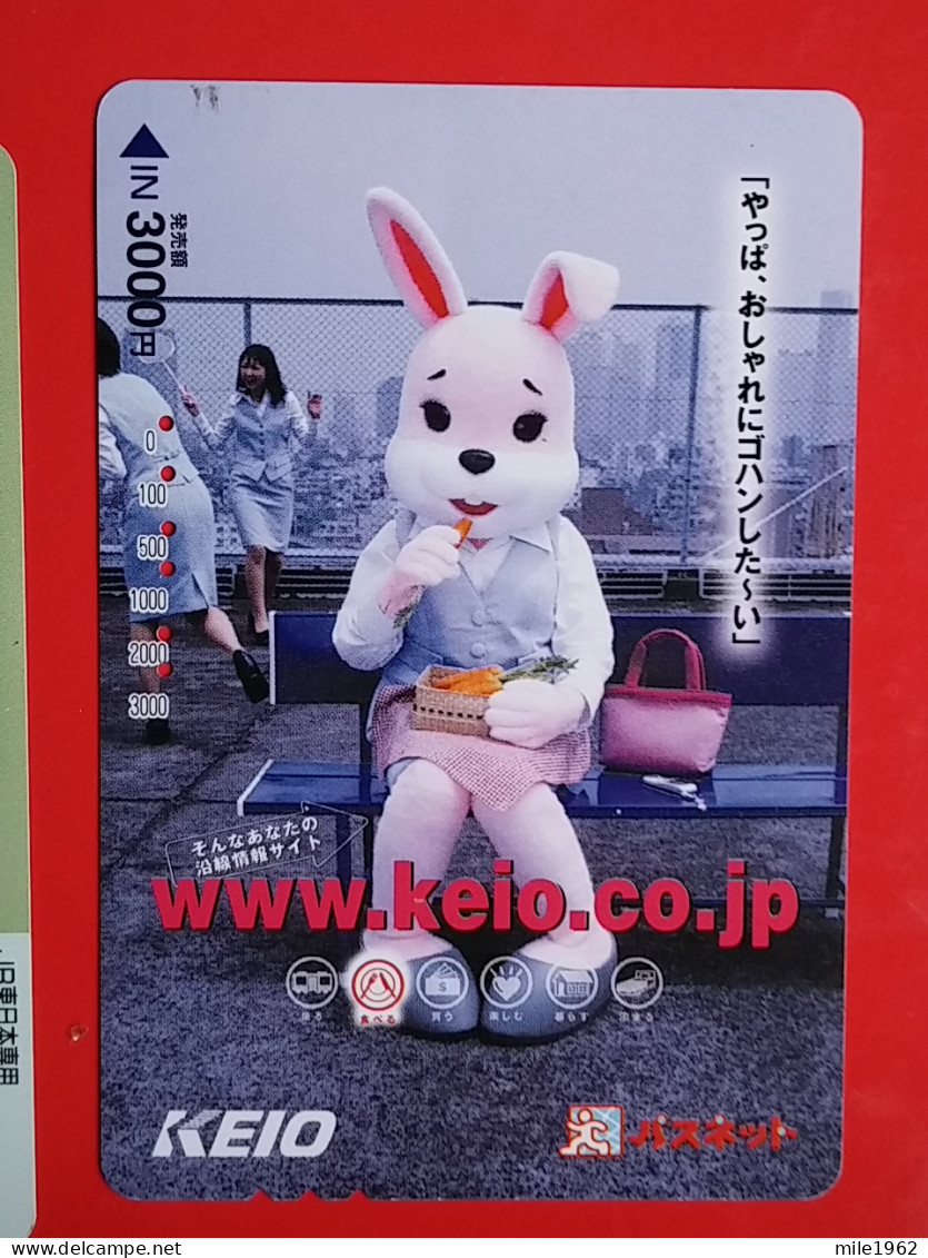 T-179 - JAPAN -JAPON, NIPON, Carte Prepayee -  Rabbit. Lapin - Rabbits