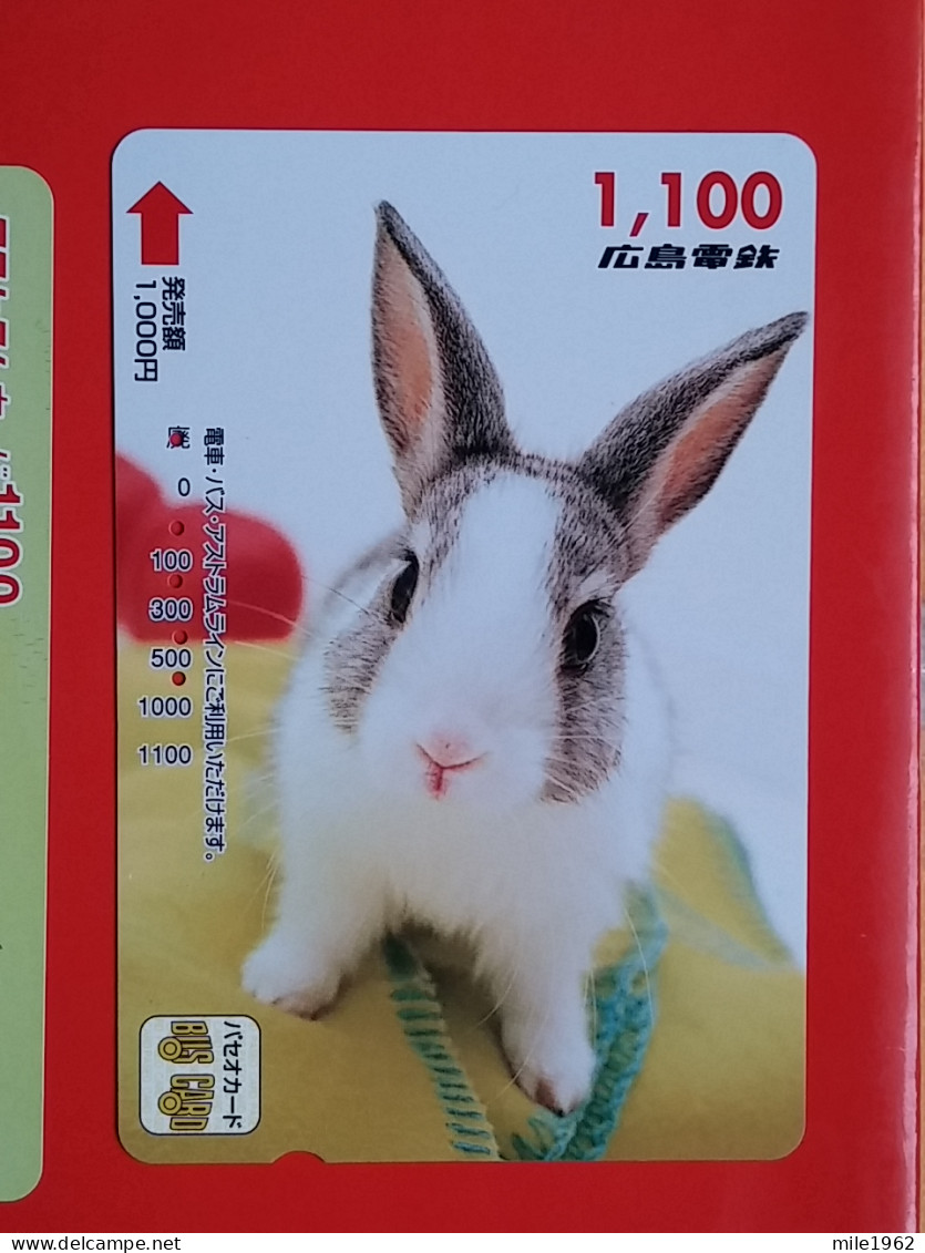 T-180 - JAPAN -JAPON, NIPON, Carte Prepayee -  Rabbit. Lapin - Lapins