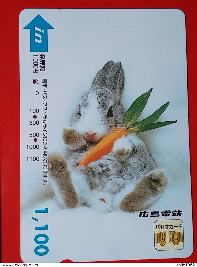 T-180 - JAPAN -JAPON, NIPON, Carte Prepayee -  Rabbit. Lapin - Rabbits