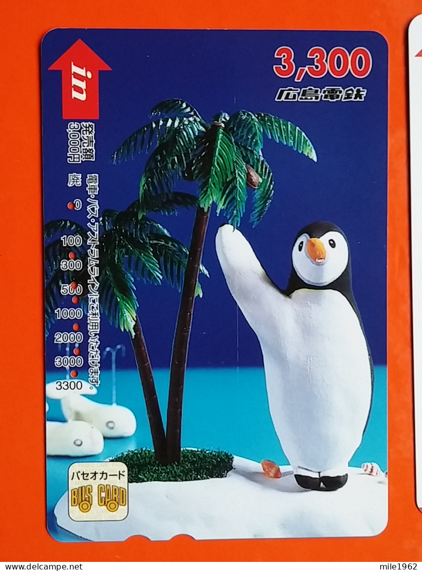 T-180 - JAPAN -JAPON, NIPON, Carte Prepayee - Bird, Oiseau, Manchot, Pinguin - Pinguine