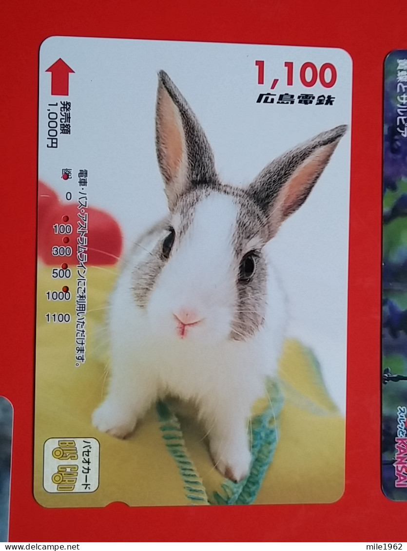 T-182 - JAPAN -JAPON, NIPON, Carte Prepayee - Rabbit, Lapin - Konijnen