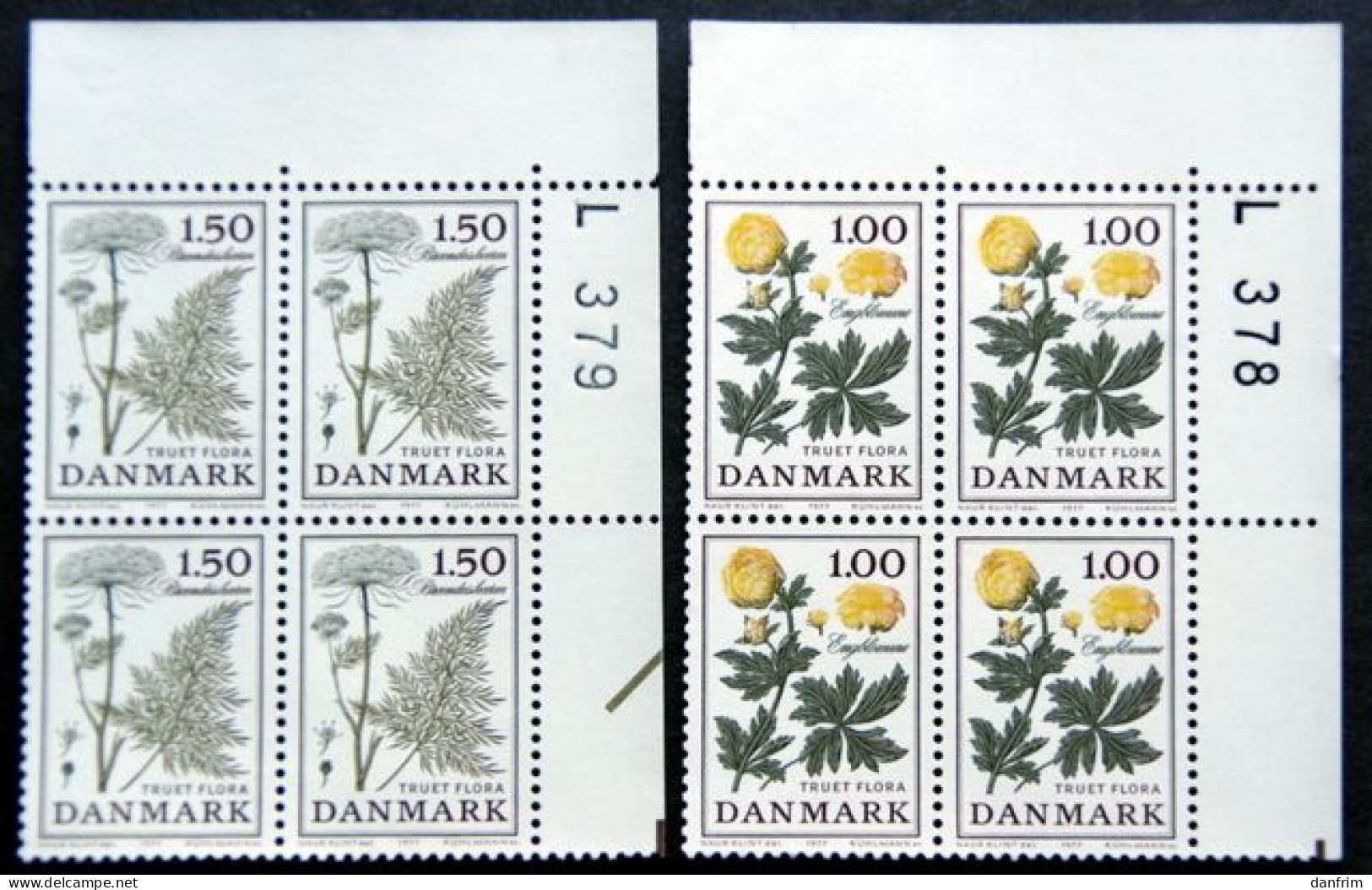 Denmark 1977 Flowers / Blumen / Fleurs  MiNr.653-54 MNH (**) ( Lot Ks 1404 ) - Nuovi