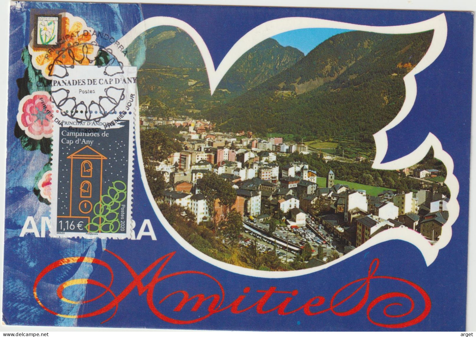 Carte Maximum ANDORRE Fse (CAMPANADES DE CAP D'ANY) Obl Sp Ill 1er Jour - Cartes-Maximum (CM)