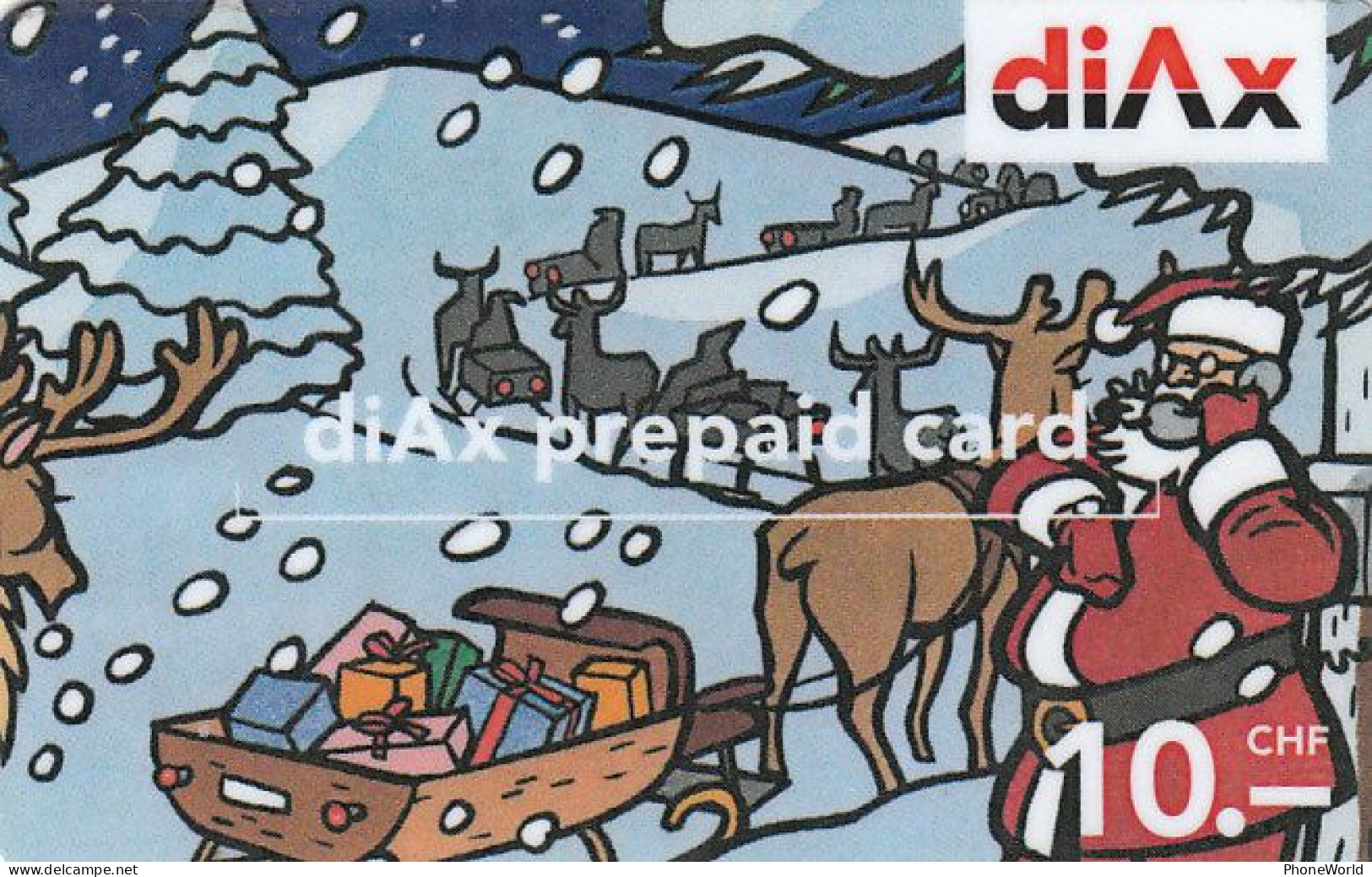 Swiss, DiAx Prepaid German-english Exp 06.2000, Frohe Weihnachten, Merry Christmas, RRR - Switzerland