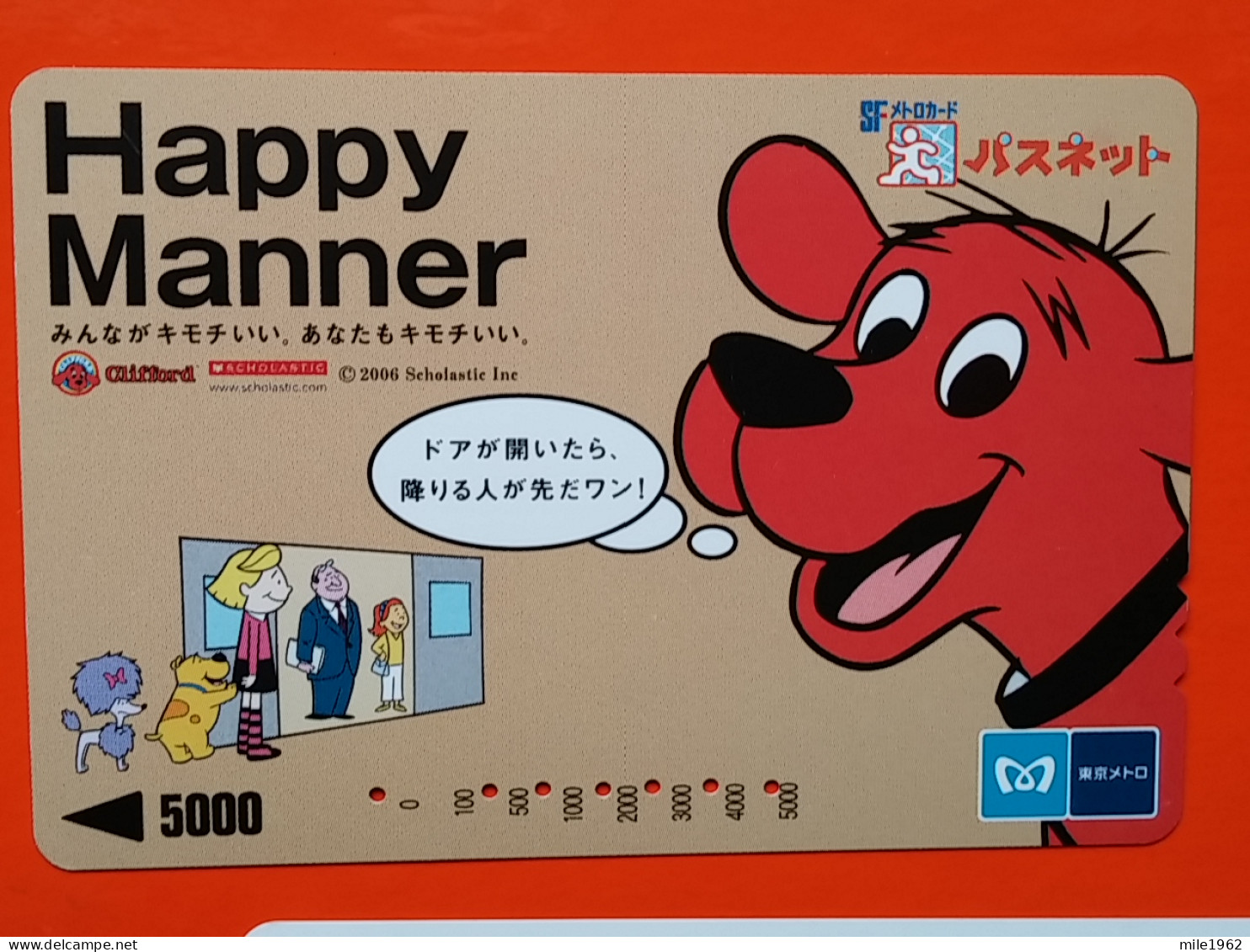 T-189 - JAPAN -JAPON, NIPON, Carte Prepayee - Animal, Dog, Chien, Happy Manner - Honden