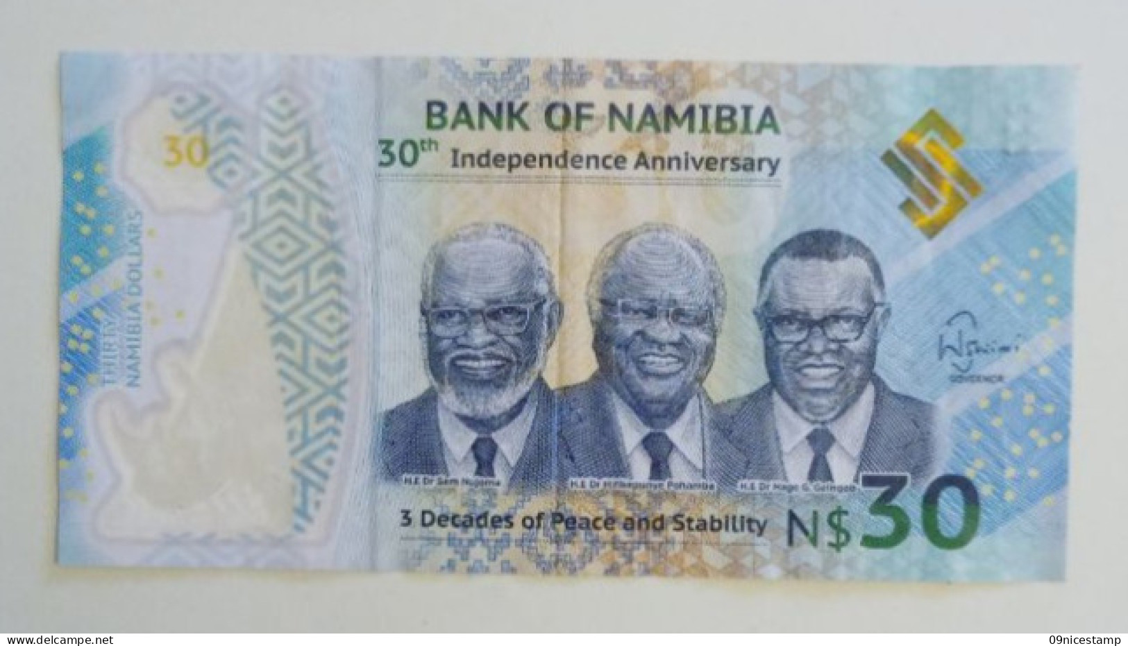 Namibia, Used; Polymer Banknote 30th Independence Anniversary - Namibië