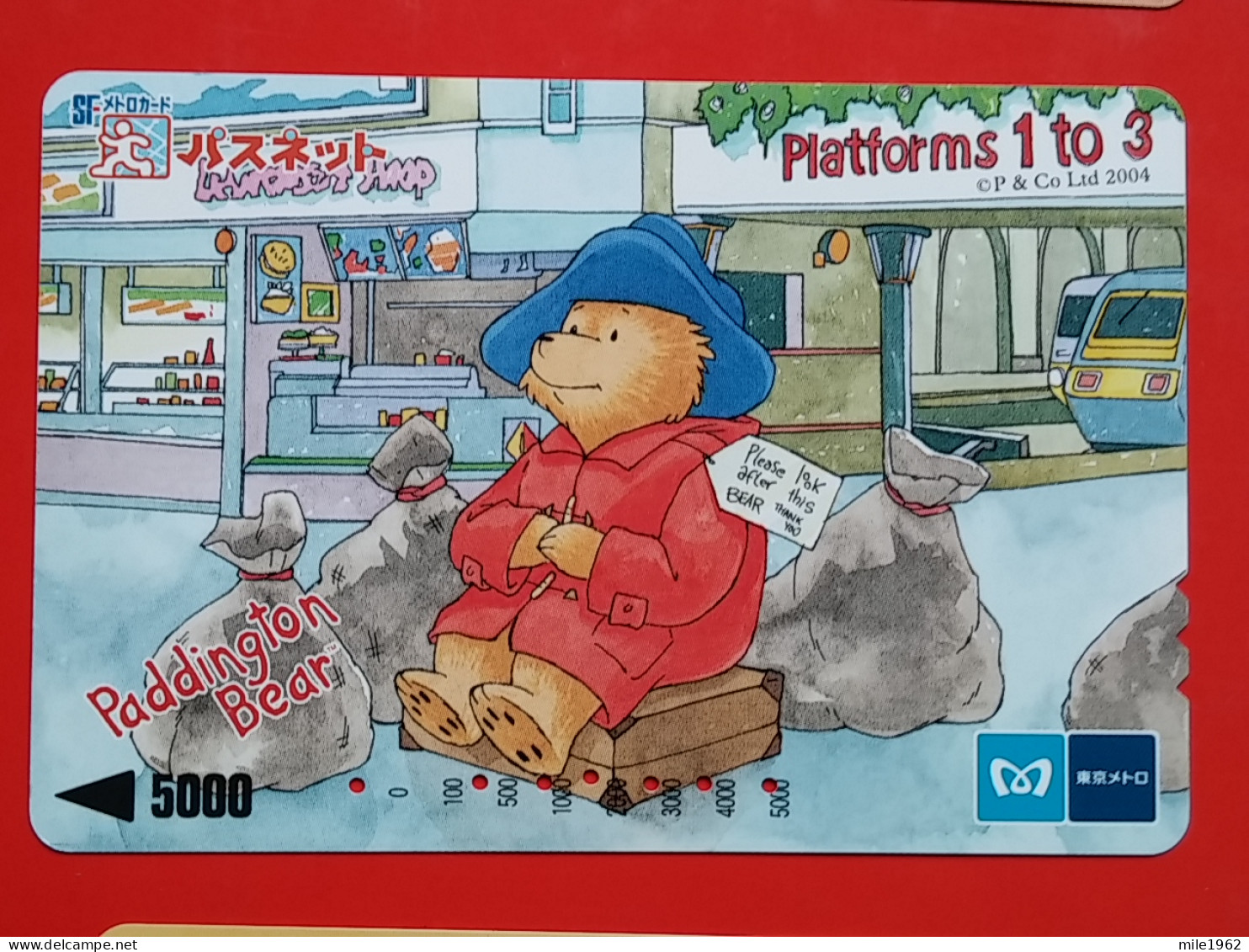 T-191 - JAPAN -JAPON, NIPON, Carte Prepayee Animal, Paddington Bear, Ours - Sonstige & Ohne Zuordnung