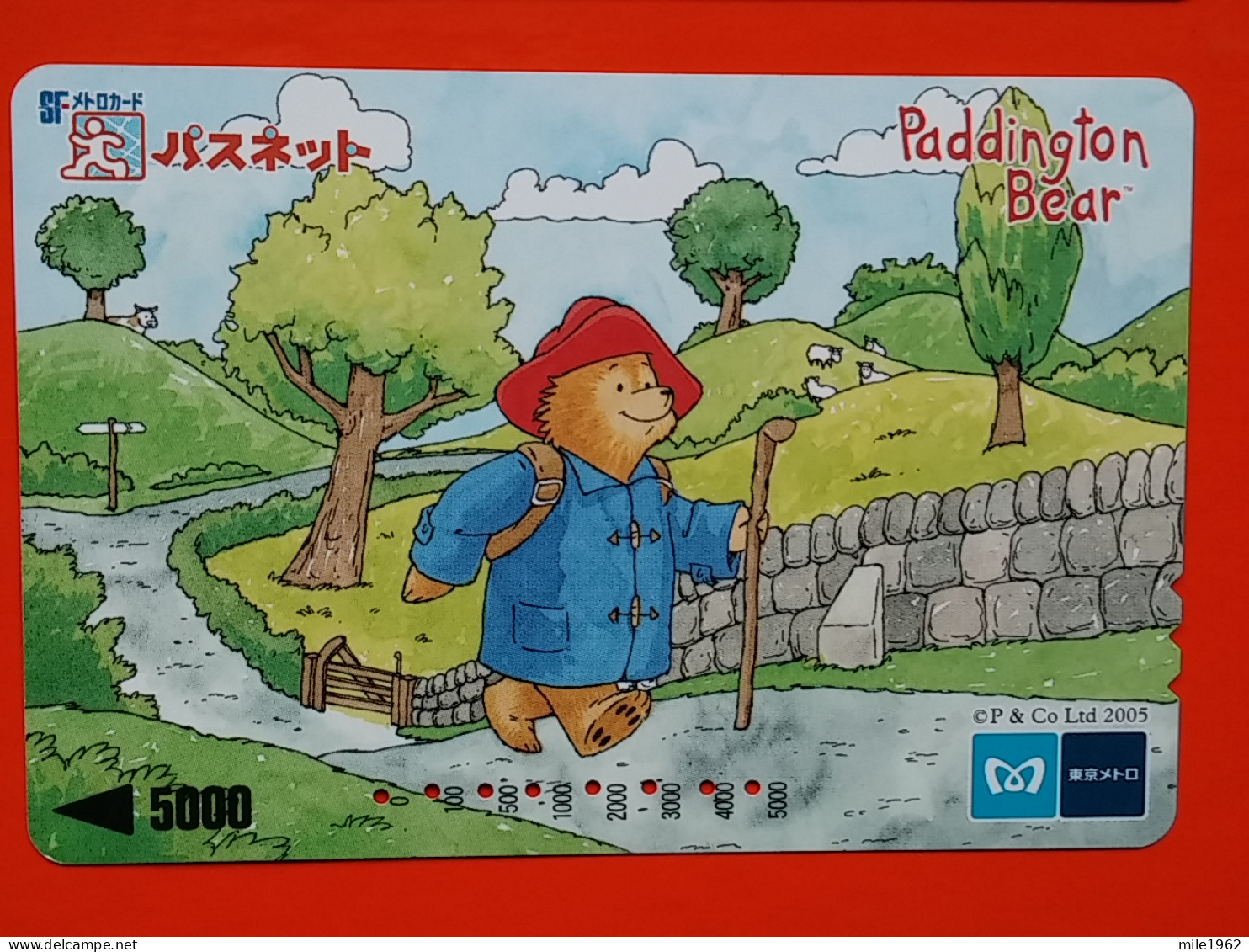 T-191 - JAPAN -JAPON, NIPON, Carte Prepayee Animal, Paddington Bear, Ours - Altri & Non Classificati