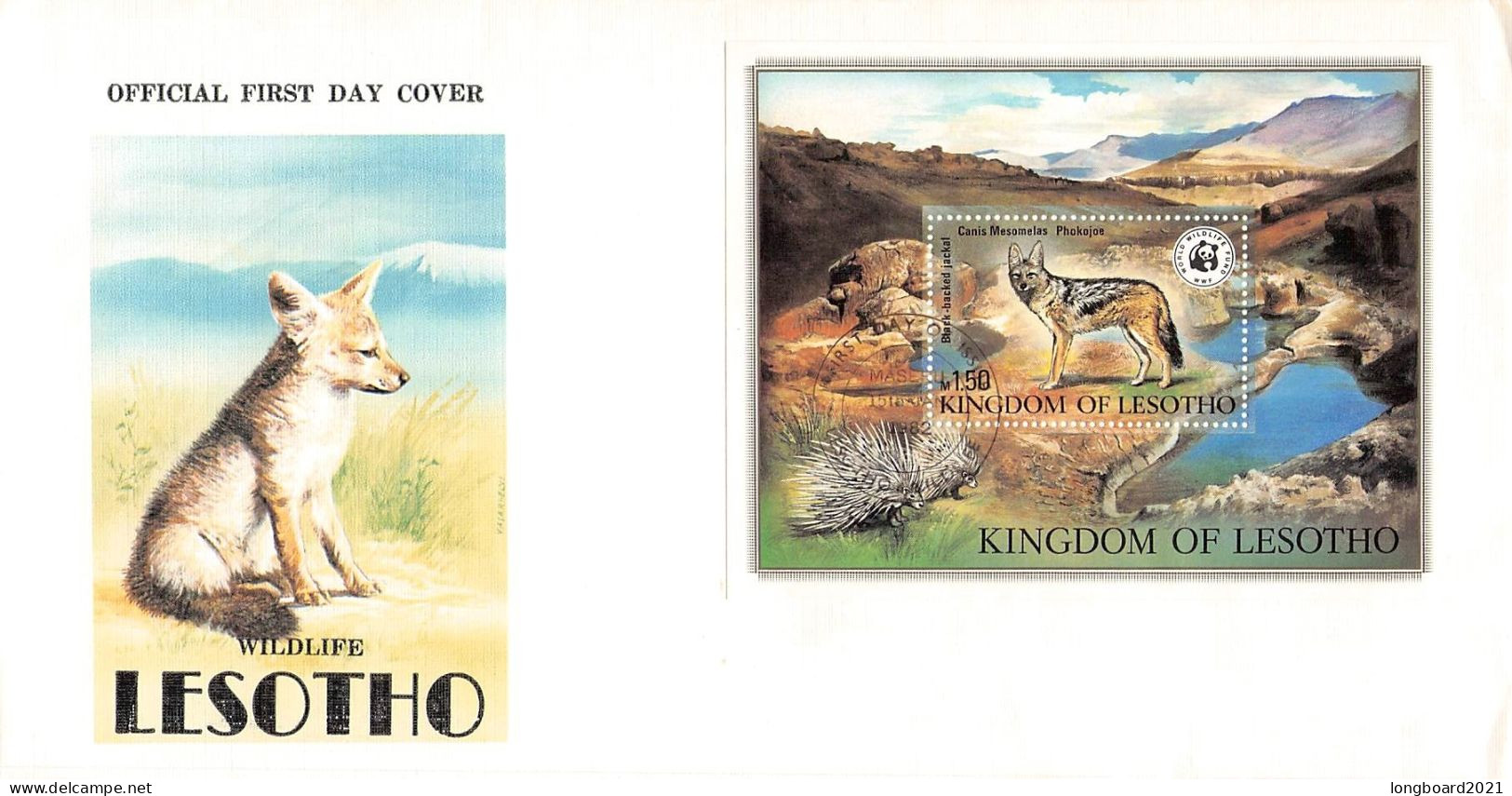 LESOTHO - FDC 1982 WWF - WILDLIFE / 4126 - Lesotho (1966-...)