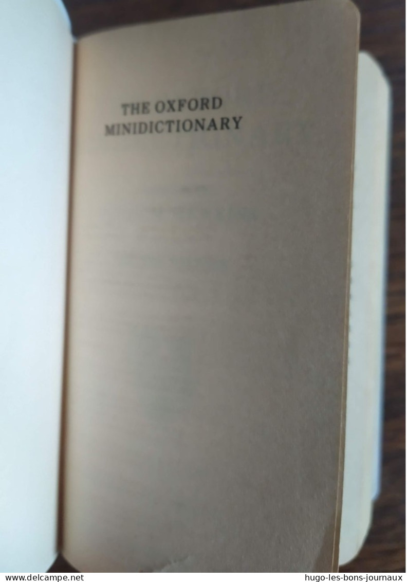 The Oxford Minidictionary _ New Expanded Edition 1988_bon état_ Petit Dictionnaire Anglais - Wörterbücher