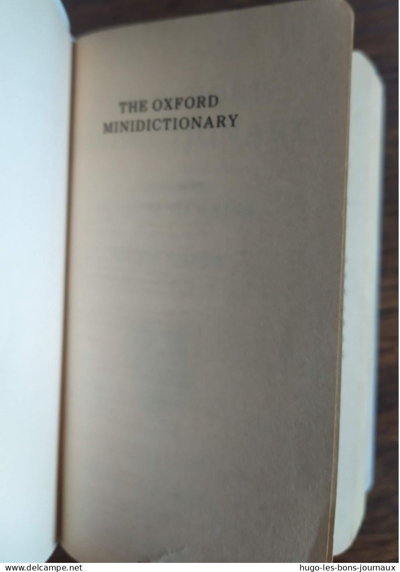 The Oxford Minidictionary _ New Expanded Edition 1988_bon état_ Petit Dictionnaire Anglais - Diccionarios