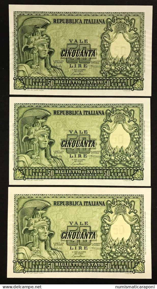 50 Lire Italia Elmata 31 12 1951 Bolaffi Q.fds/fds (  Prezzo è Per Un Solo Biglietto The Price It's For 1 Pz)  LOTTO 265 - 50 Lire