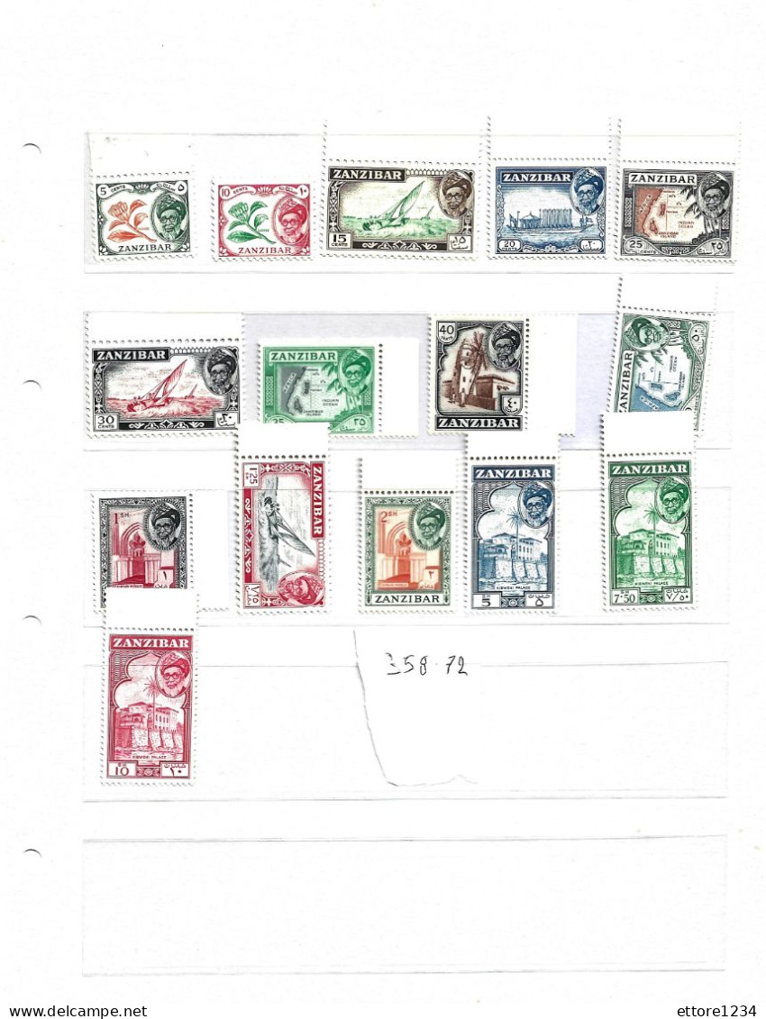 Zanzibar 1957 Nuovi Mnh** - Zanzibar (1963-1968)