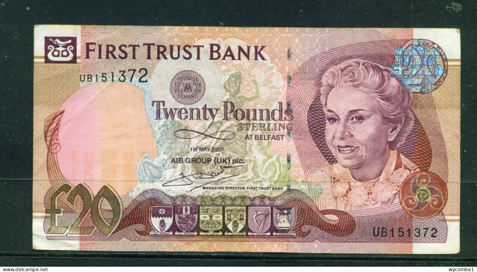 NORTHERN IRELAND - 2007 First Trust Bank £20 Circulated Condition As Scans - 20 Pounds