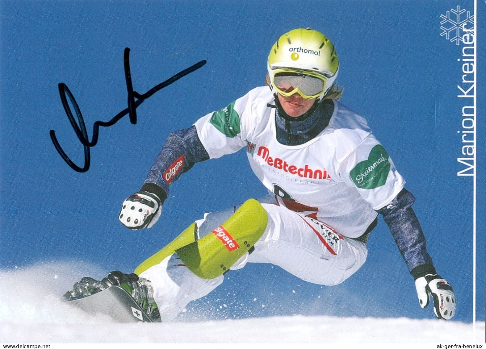 2) Autogramm Snowboard AK Snowboarderin Marion Kreiner Graz Österreich Austria Olympia Olympionikin Weltmeisterin FIS - Autogramme