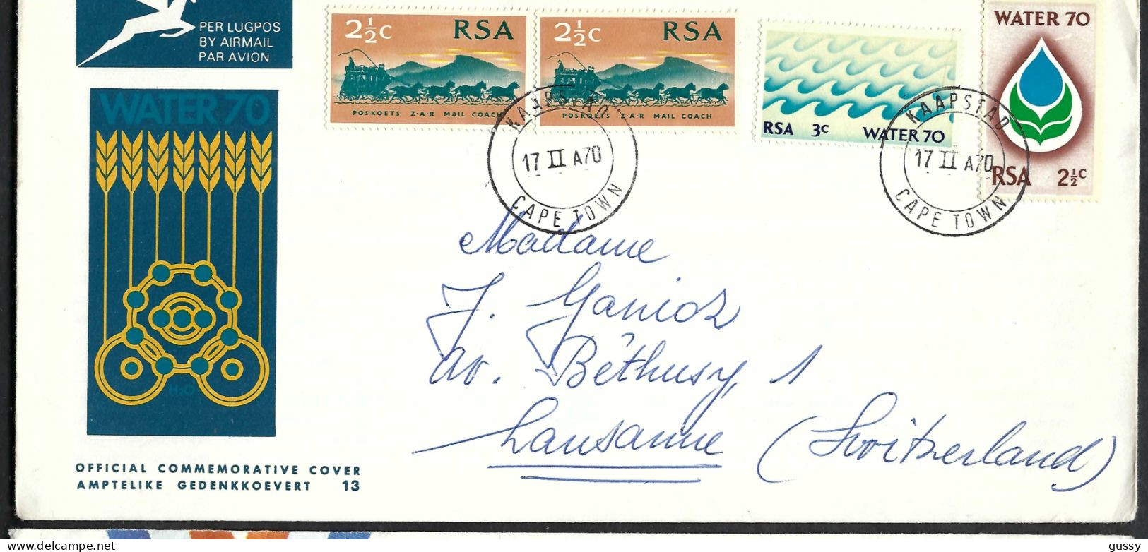 UNION SUD-AFRICAINE Ca.1970: LSC De CAPE TOWN à Lausanne (Suisse) - Lettres & Documents