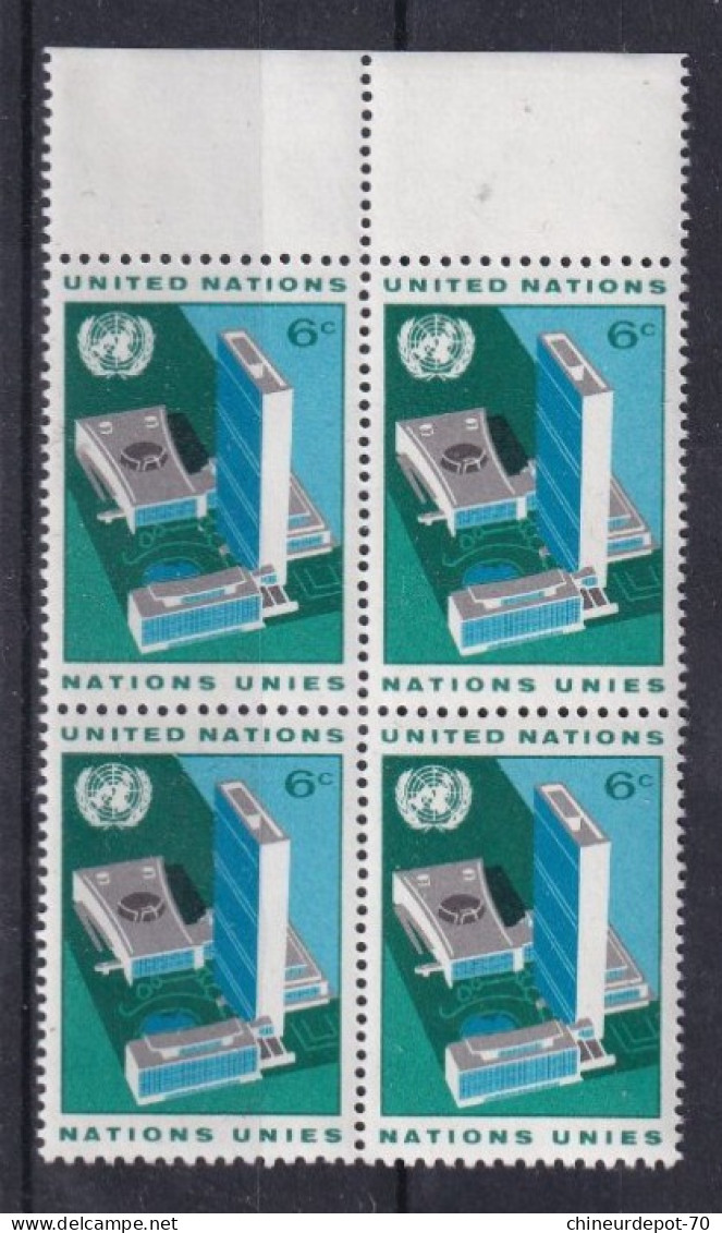 Nations Unies 1968 En Bloc De 4  Neufs Sans Charnières ** - Nuovi