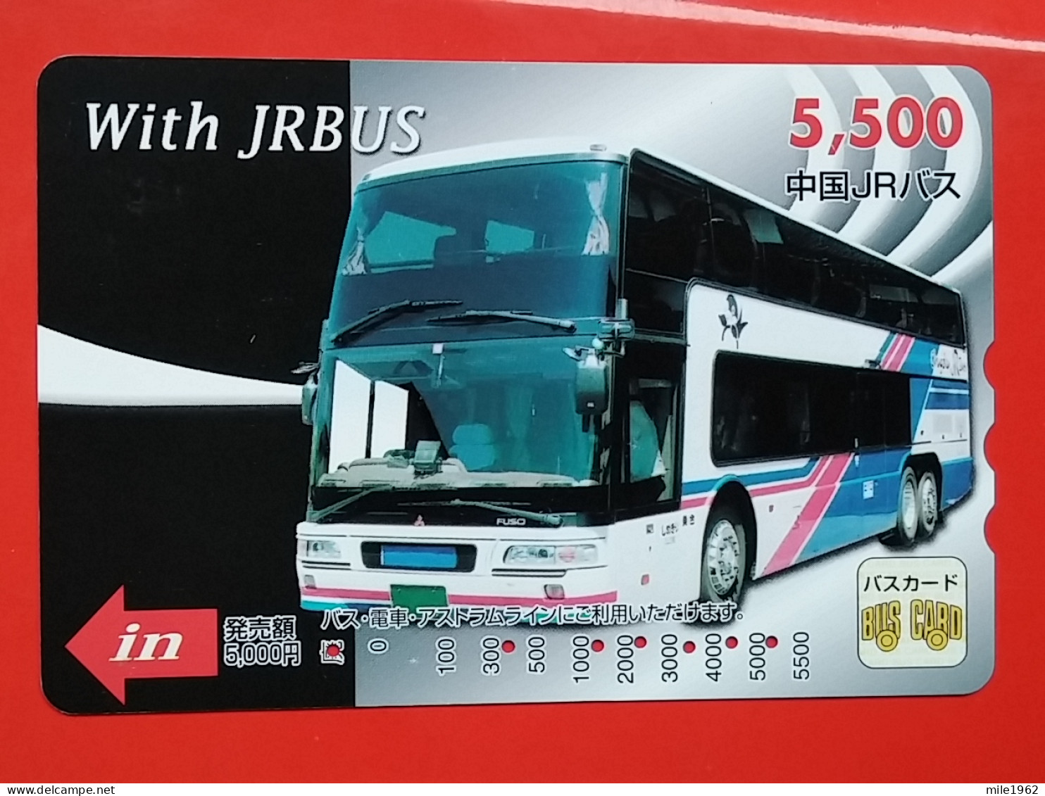 T-199 - JAPAN -JAPON, NIPON, Carte Prepayee BUS, AUTOBUS - Voitures