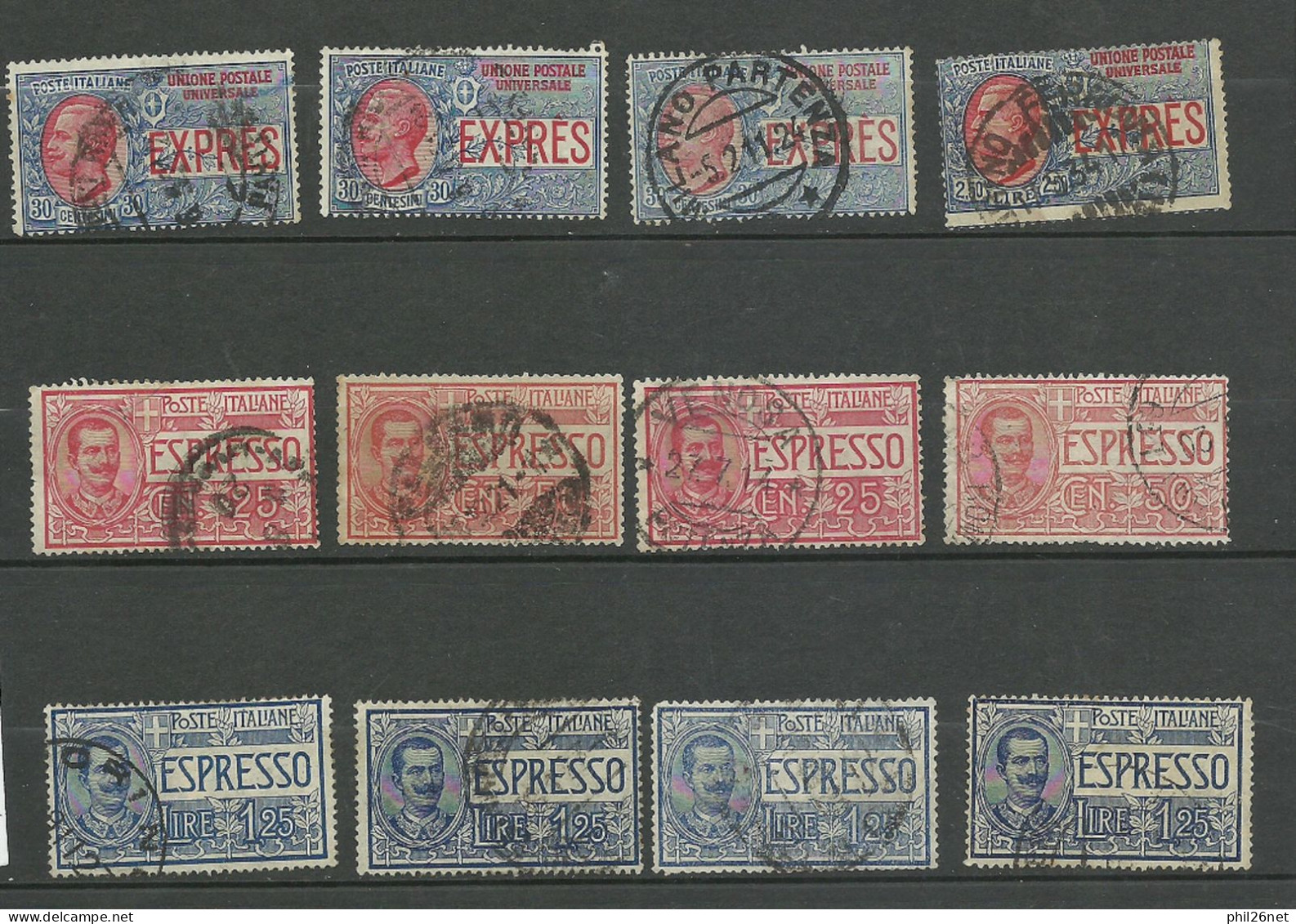 Italie Expres  N°  1 X4  ; 2  X 4  Et 12  X  4   Oblitérés    B/TB   Voir Scans Soldé   ! ! ! - Poste Exprèsse