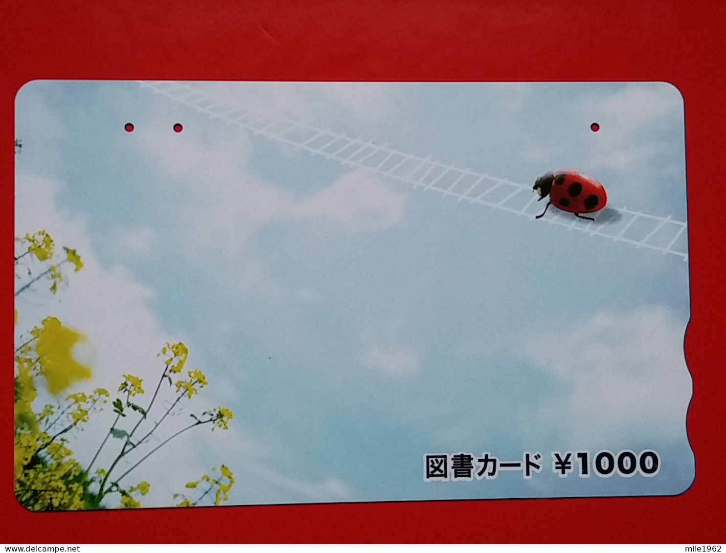 T-203 - JAPAN -JAPON, NIPON, Carte Prepayee  ANIMAL, LADYBUG, BUBAMARA, LADYBIRD, COCCINELLE, - Marienkäfer