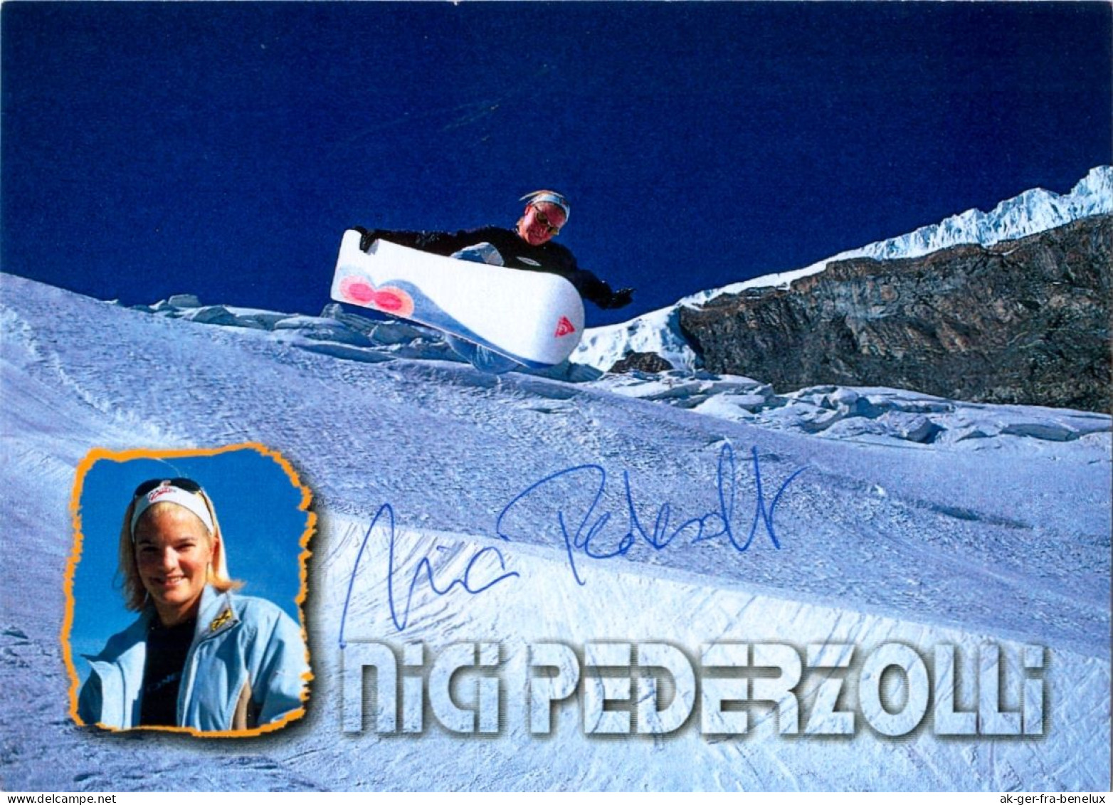 Autogramm AK Snowboarderin Nicola Nici Pederzolli Innsbruck Tirol Österreich Austria Olympionikin Olympia Olympics ÖSV - Authographs