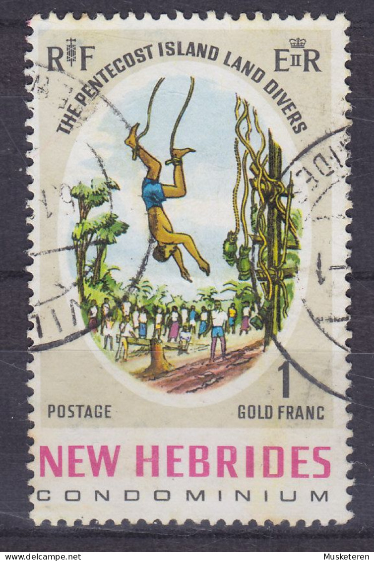 New Hebrides 1969 Mi. 285, 1 Fr. Turmspringen Abfangen Des Sprunges - Usados