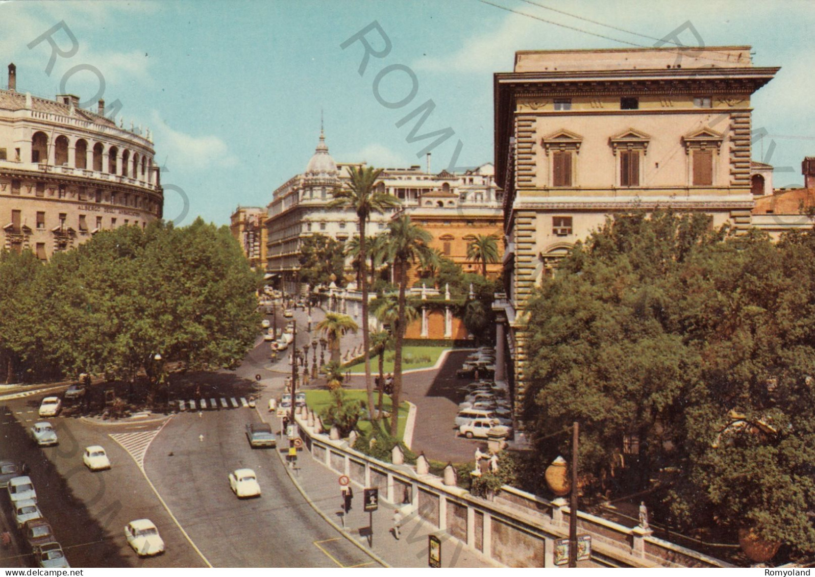 CARTOLINA  ROMA,LAZIO-VIA VITTORIO VENETO-STORIA,MEMORIA,CULTURA,RELIGIONE,IMPERO ROMANO,BELLA ITALIA,NON VIAGGIATA - Transports