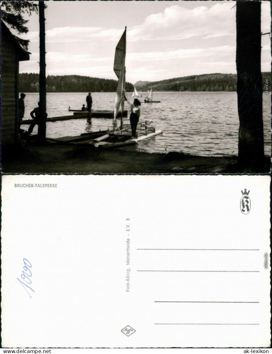Ansichtskarte Marienheide Brucher-Talsperre Mit Stausee - Segler 1990 - Marienheide