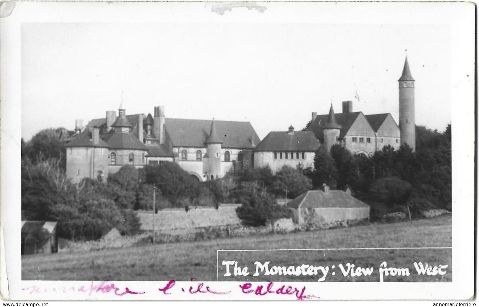 Photo Card  The Monastery: View From West  Caldey ( Photo Carte Vue Du Monastère Depuis L'ouest De Caldey ) - Pembrokeshire