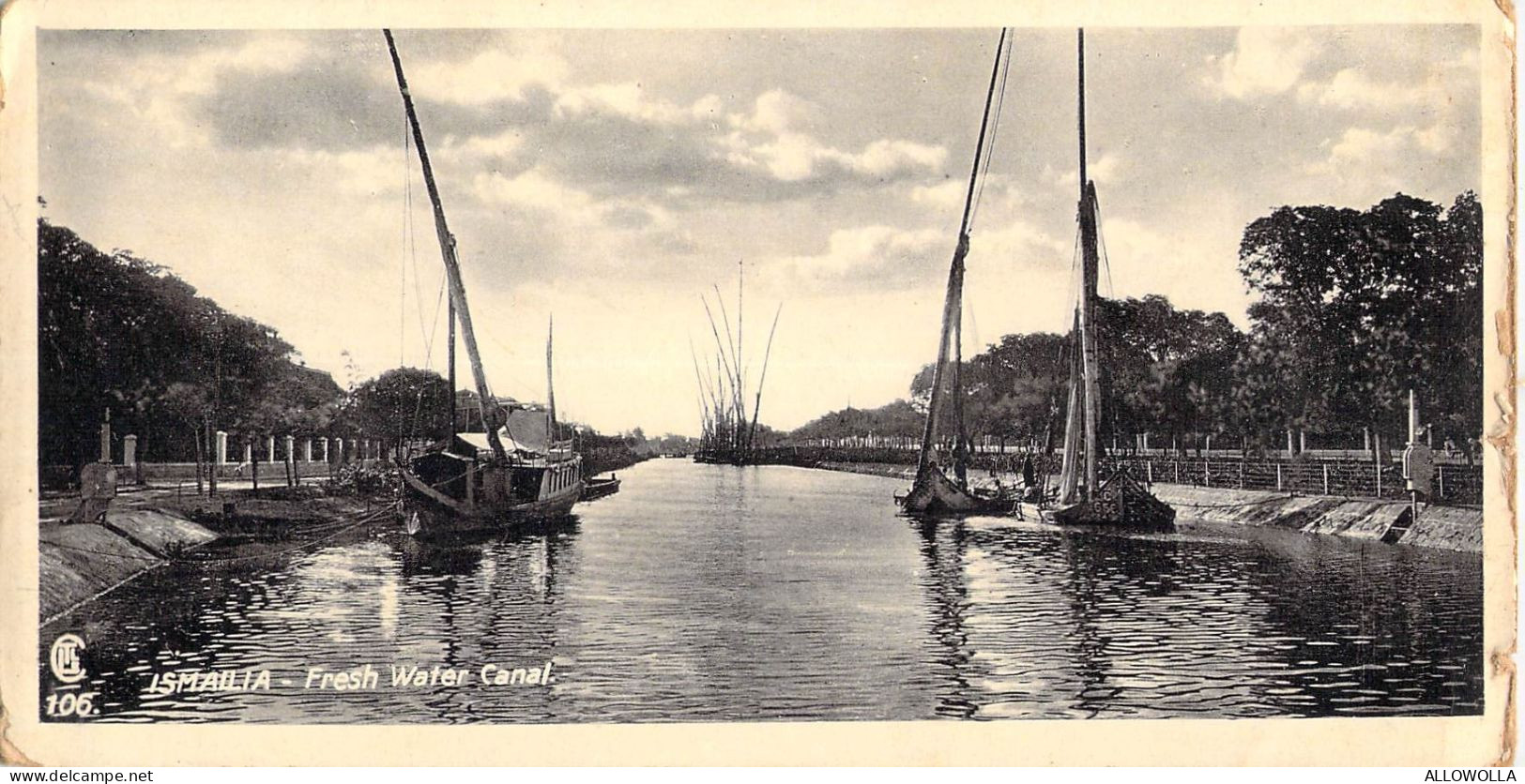 25471 " ISMAILIA-FRESH WATER CANAL " -VERA FOTO-CART. POST.NON SPED. - Ismailia