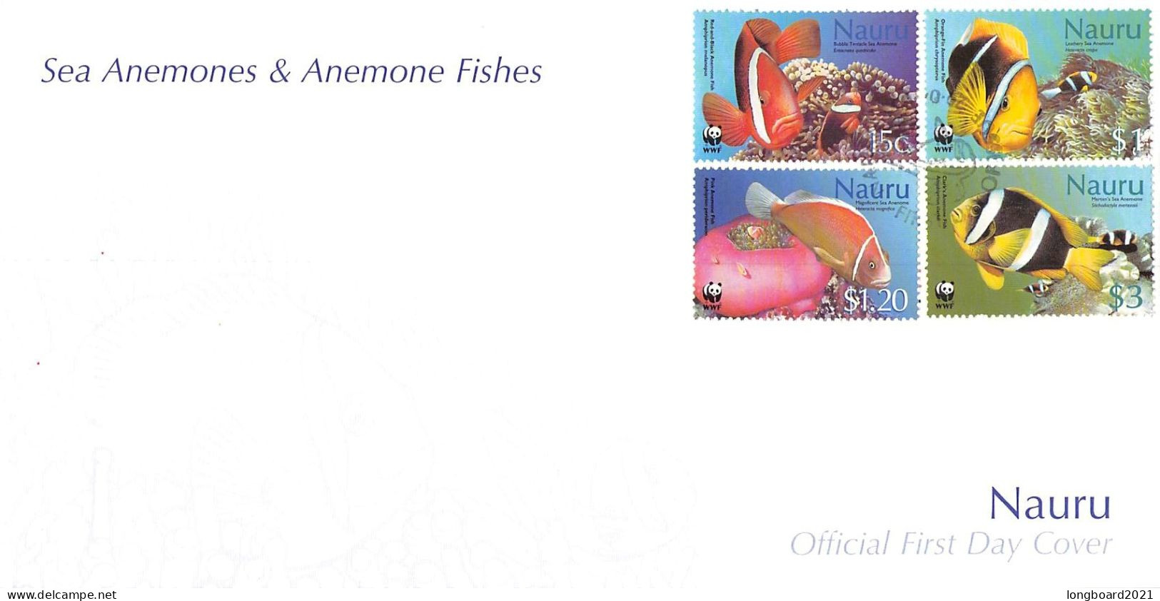 NAURU - FDC 2003 WWF - SEA ANEMONES & FISH / 4135 - Nauru