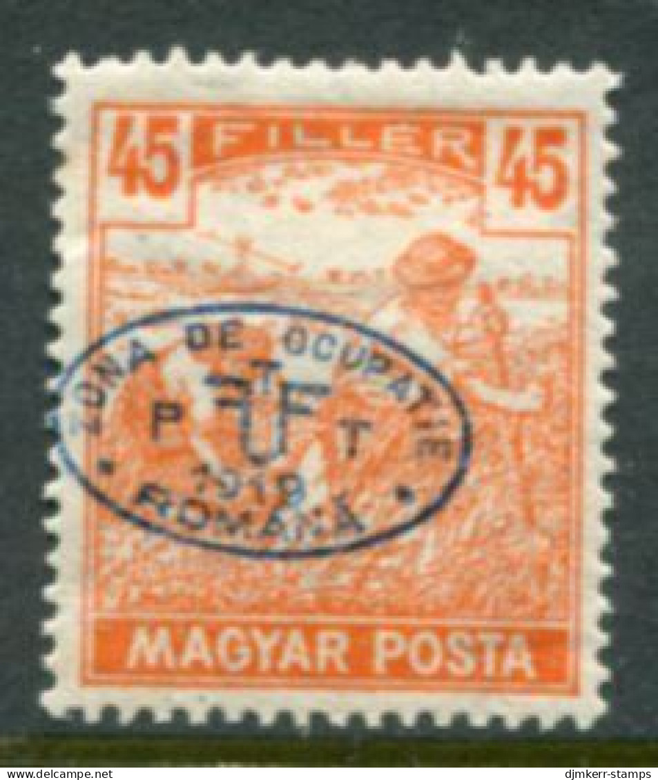 DEBRECEN 1919  45f  Harvesters Inscr. Magyar Posta With Blue Overprint LHM / *   Michel 71 - Debreczin