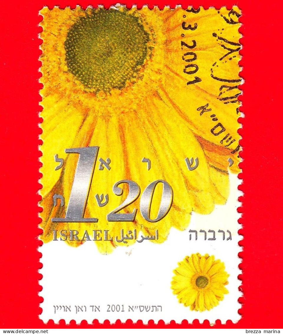 ISRAELE - Usato - 2001 - Fiori Recisi - Gerbera - 1.20 - Gebraucht (ohne Tabs)