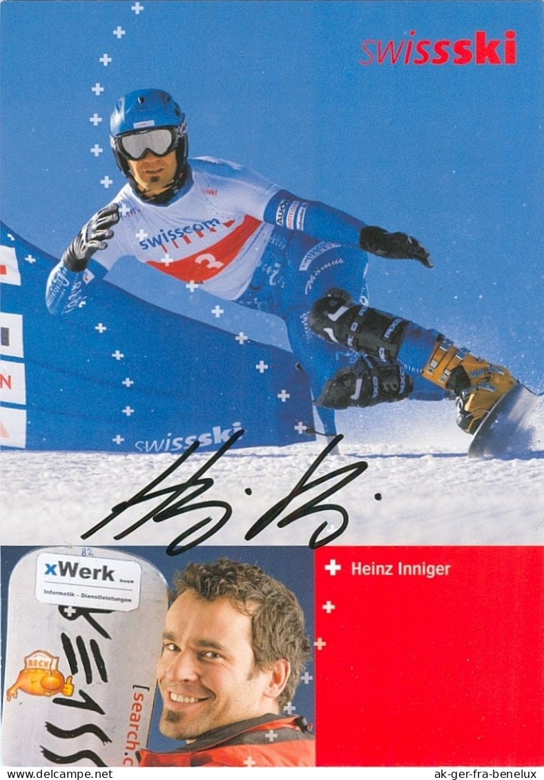 Autogramm AK Snowboarder Heinz Inniger Frutigen Reichenbach Im Kandertal FIS Olympia 2006 Schweiz Helvetia Switzerland - Autogramme