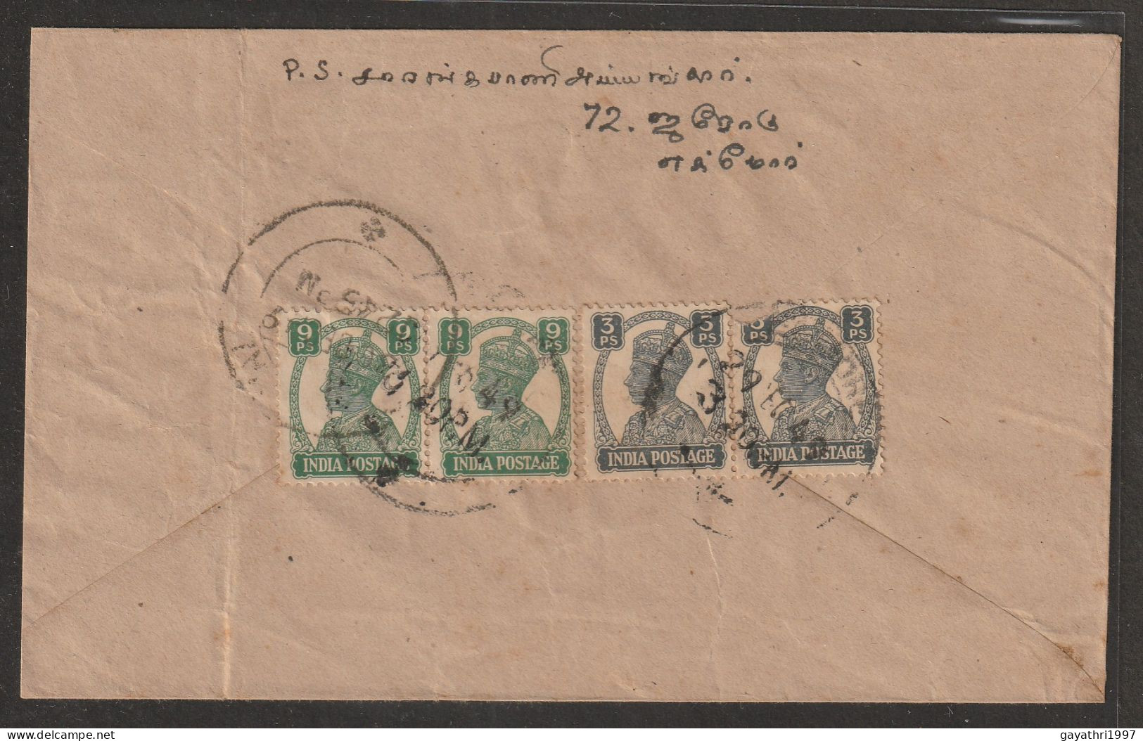 India K G VI Stamps On Cover With Multiple Stamps (A73) - Briefe U. Dokumente