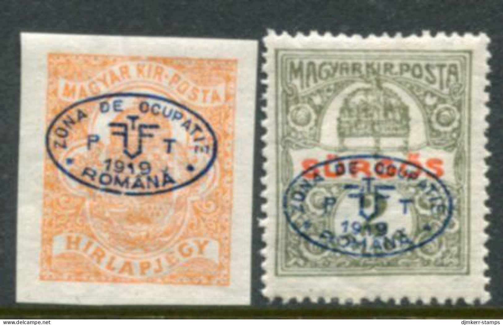 DEBRECEN 1919  Newspaper And Express With Blue Overprint LHM / *   Michel 4-5 - Debreczin