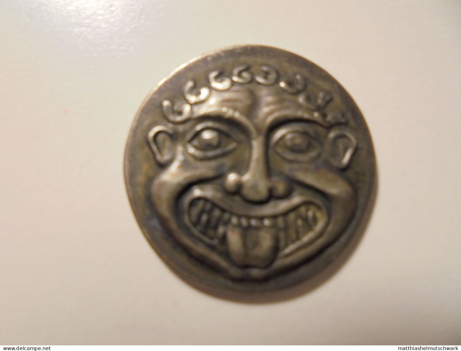 Replik Einer Massiv Silber Drachm Münze Aus  Griechenland/Makedon/Neapolis Durchmesser: 22 Mm Gewicht: 4 - Counterfeits